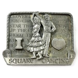Belt Buckles Of America Pewter I Love Square Dancing Masterpiece Collection